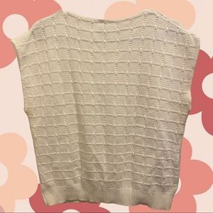 Hand Knit Sweaters USA Cream Sweater Vest